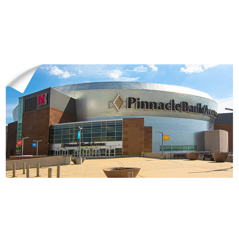 Nebraska Cornhuskers - Pinnacle Bank Arena Panoramic - College Wall Art #Wall Decal