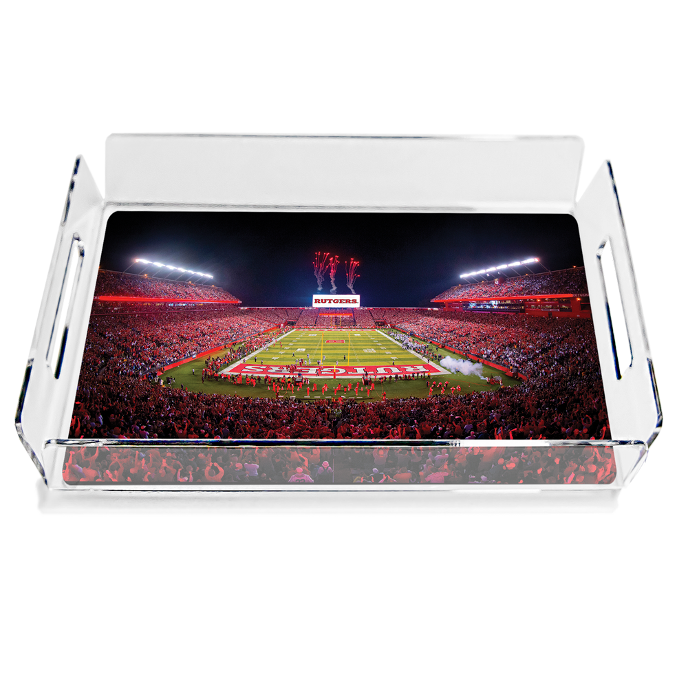 Rutgers Scarlet Knights - SHI Stadium Score! Decorative Serving Tray