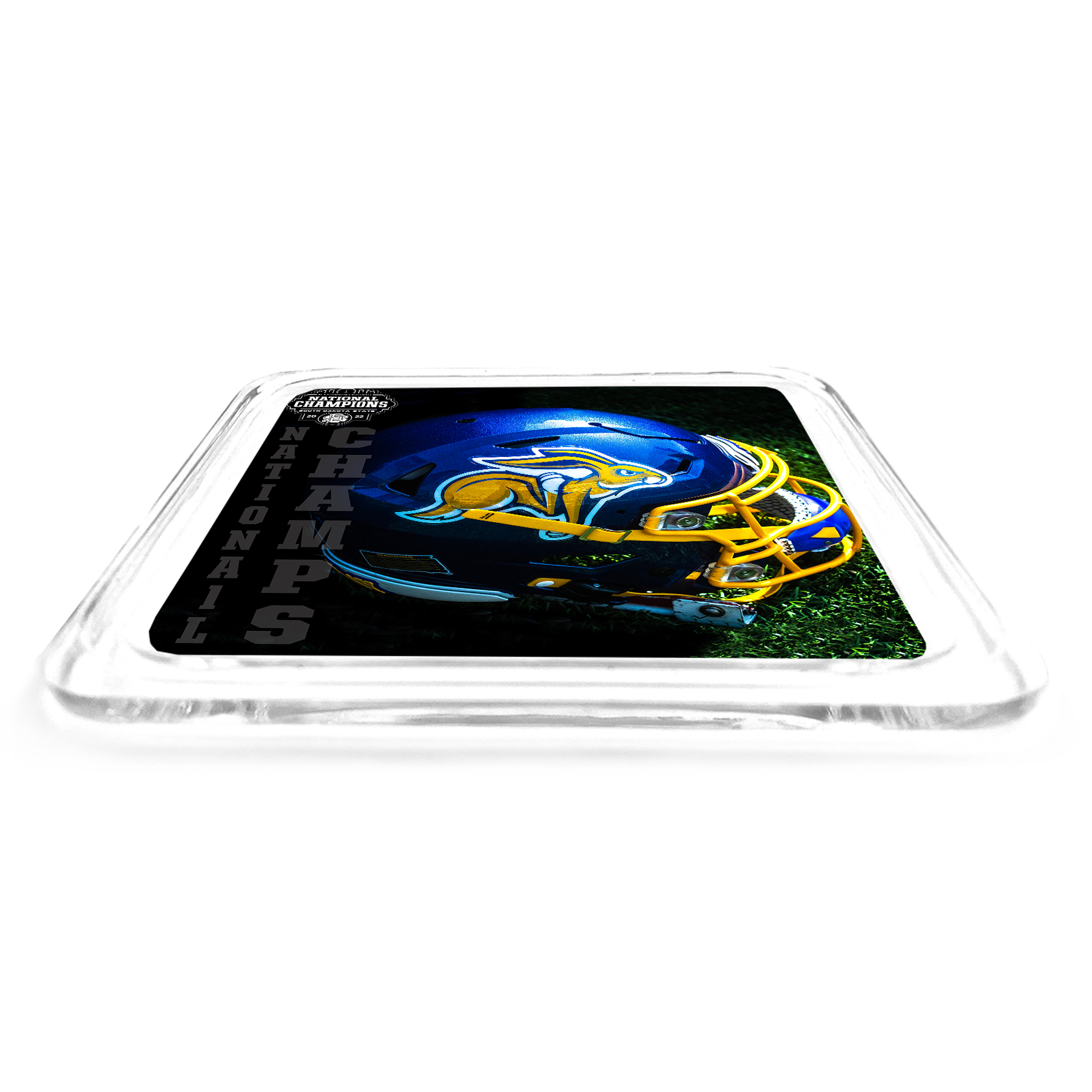 South Dakota State Jackrabbits - National Champs Helmet Drink Coaster