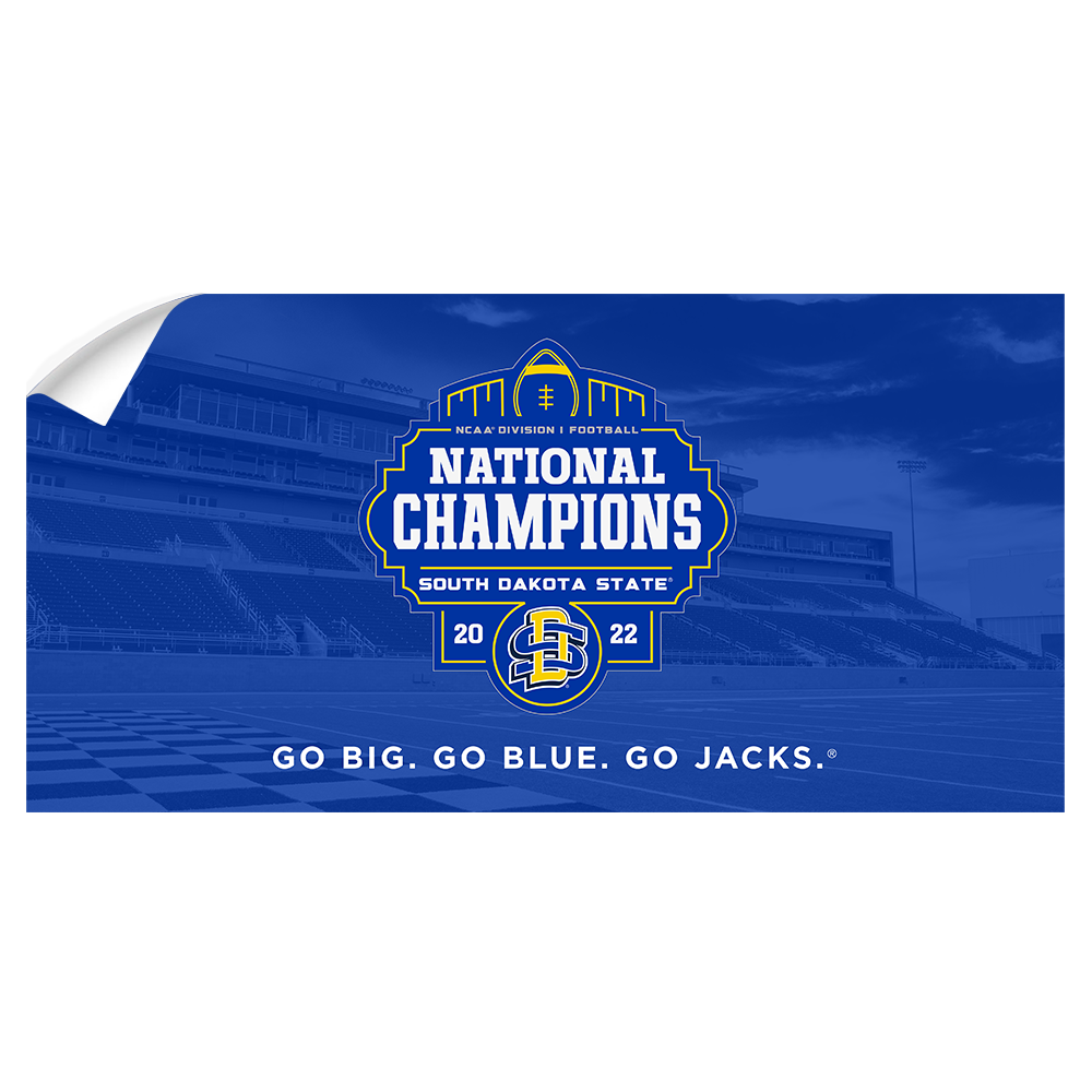 South Dakota State Jackrabbits - SDSU National Champions Go Big Go Blue Go Jacks Panoramic