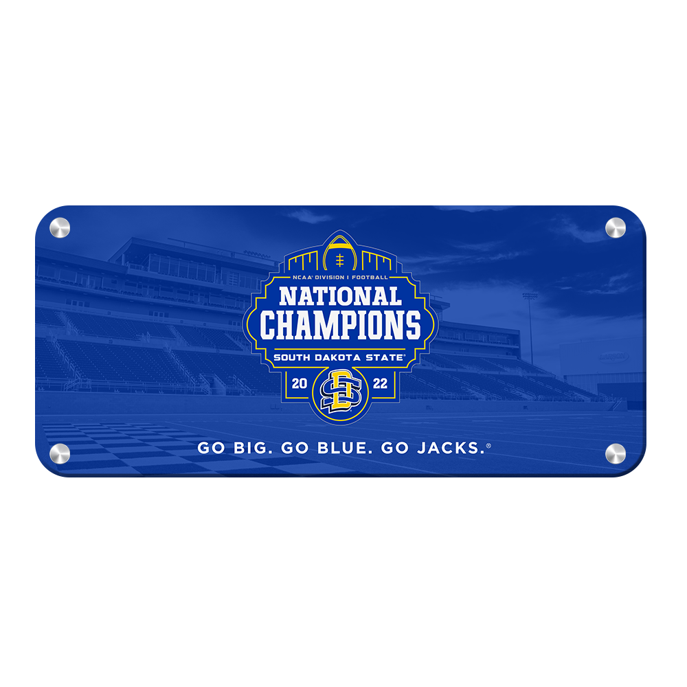South Dakota State Jackrabbits - SDSU National Champions Go Big Go Blue Go Jacks Panoramic