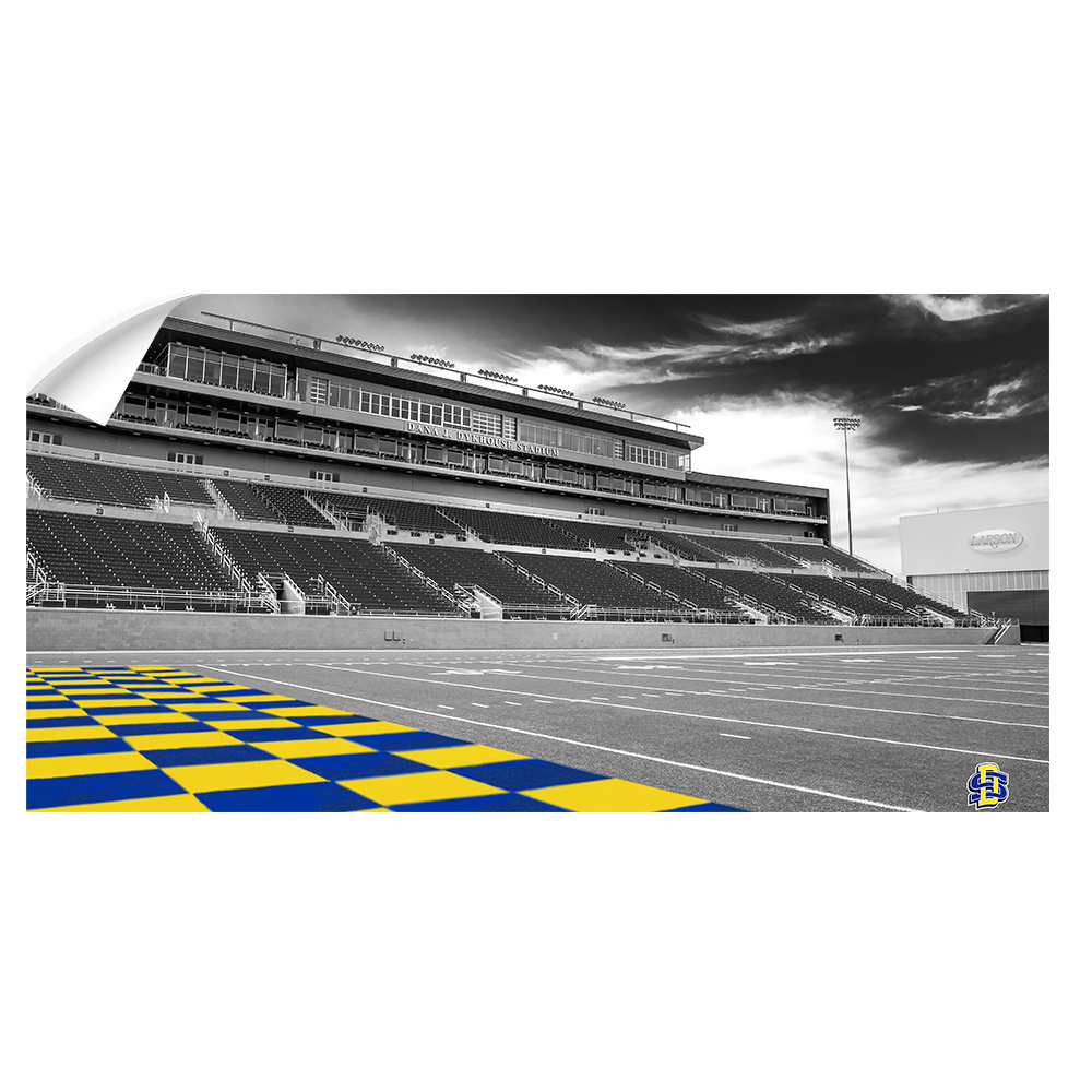 South Dakota State Jackrabbits - Checkerboard End Zone Pano - College Wall Art #Wall Decal