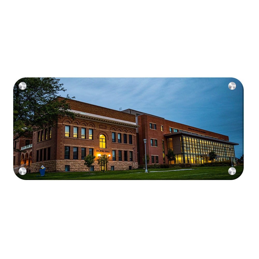South Dakota State Jackrabbits - Solberg Hall - College Wall Art #Metal