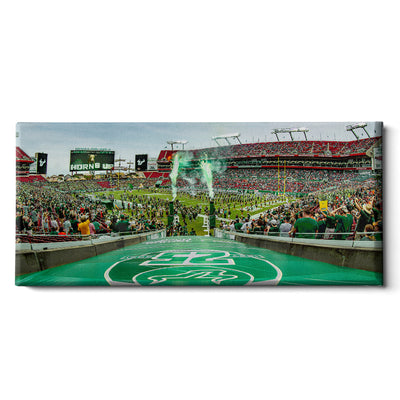 USF Bulls - Horns Up Grand Entrance Panoramic - College Wall Art #Canvas