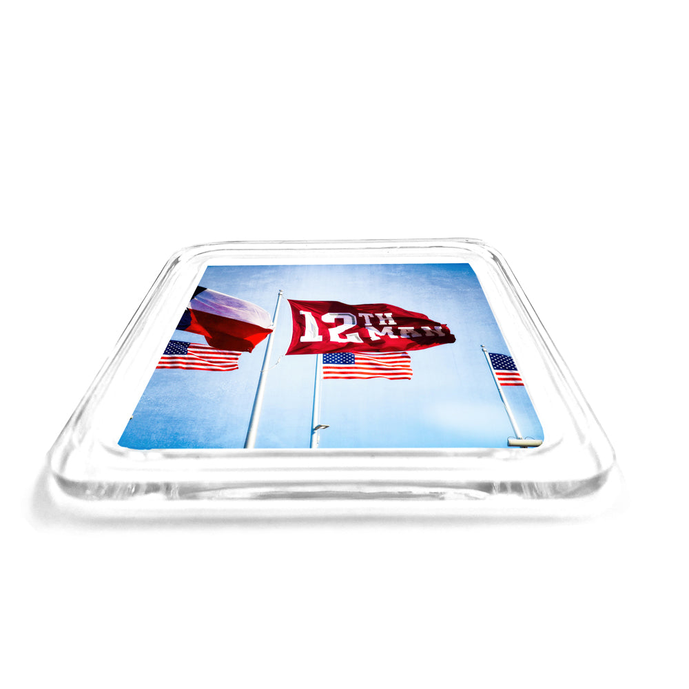 Texas A&M - 12th Man Flags Drink Coaster