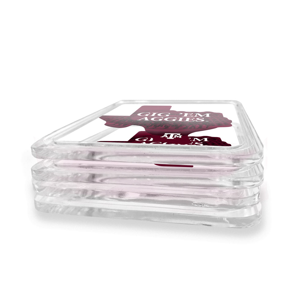 Texas A&M - Gig 'Em Aggies Drink Coaster
