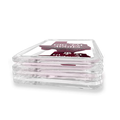 Texas A&M - Gig 'Em Aggies Drink Coaster