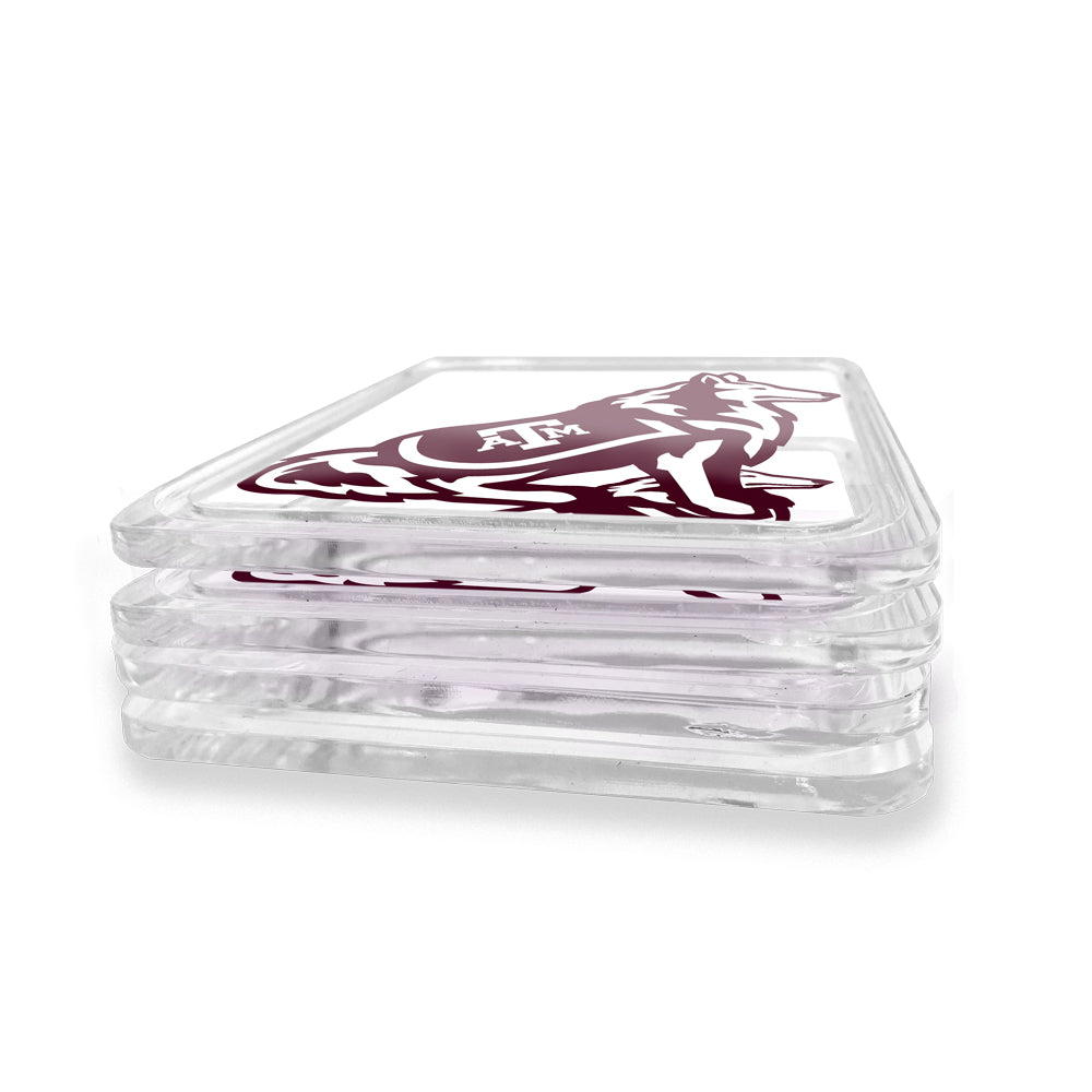 Texas A&M - Reveille Mascot Logo Drink Coaster
