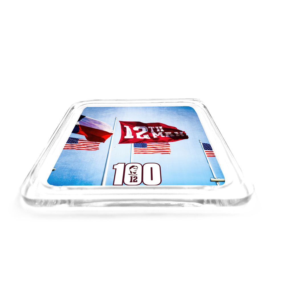 Texas A&M - 12th Man Flags Centennial Drink Coaster