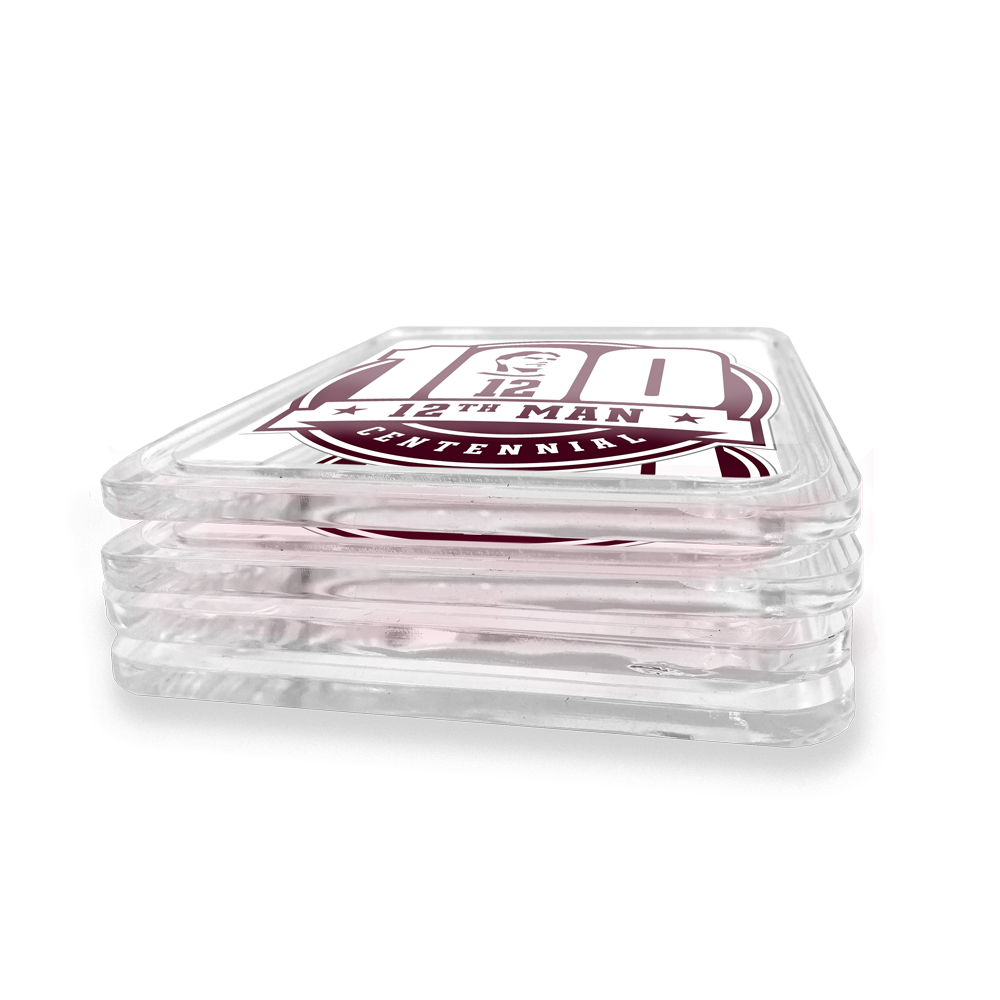 Texas A&M - 12th Man Centennial Logo Drink Coaster