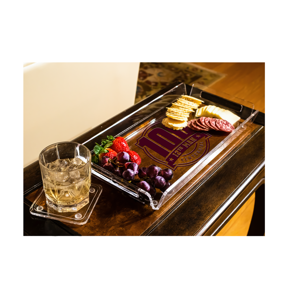 Texas A&M - 12th Man Centennial Seal Clear Decorative Tray