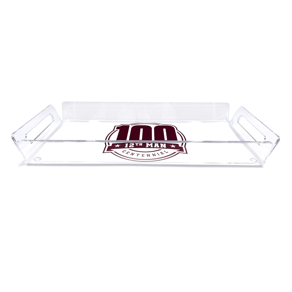 Texas A&M - 12th Man Centennial Seal Clear Decorative Tray
