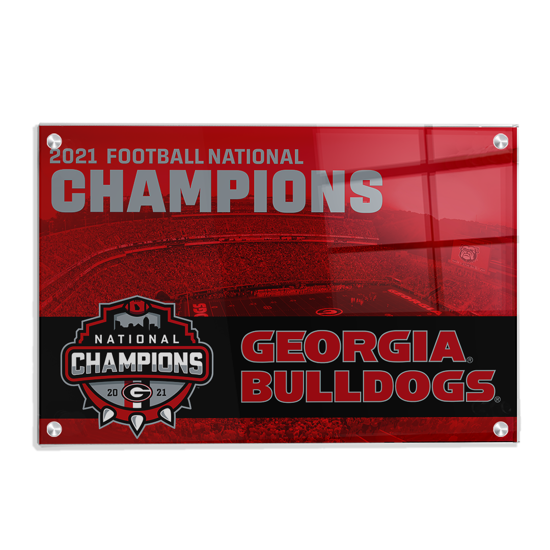 Georgia Bulldogs - 2021 National Champions Georgia Bulldogs - College Wall Art #Canvas