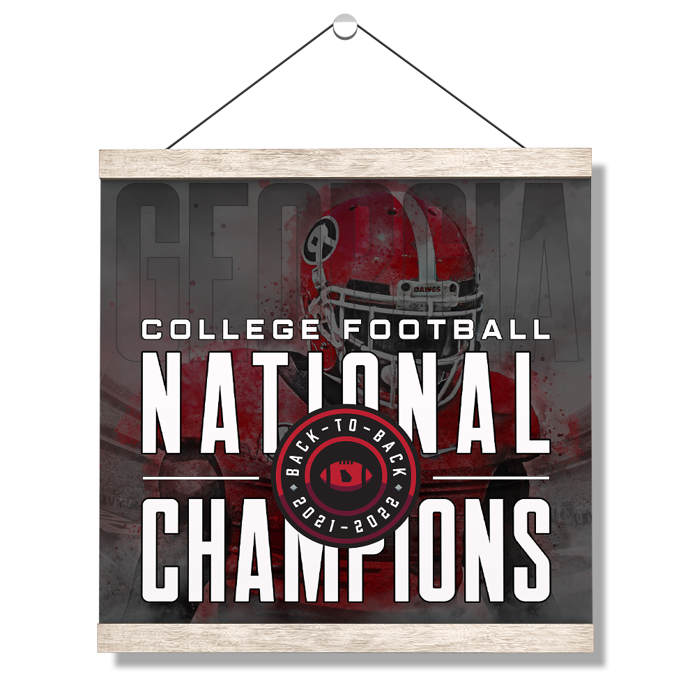 Georgia Bulldogs - Back-to-Back National Champions - College Wall Art #Canvas