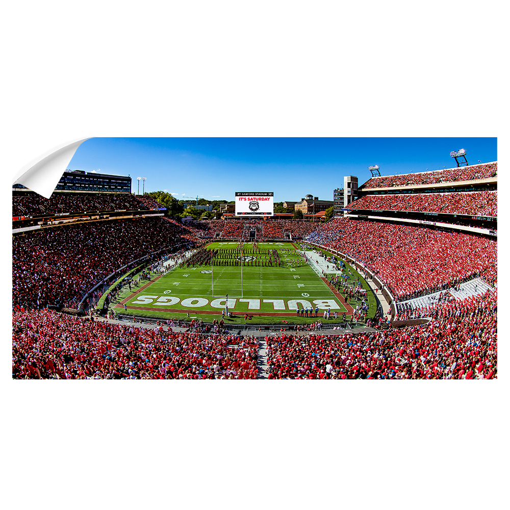 Georgia Bulldogs - It's Saturday Panoramic - College Wall Art #Wall Decal