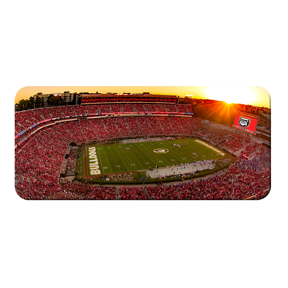 Georgia Bulldogs - Sanford Stadium Sunset Panoramic - College Wall Art #PVC