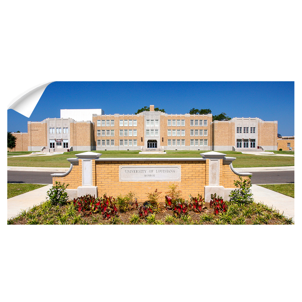 Louisiana Monroe Warhawks - ULM Brown Hall - College Wall Art #Wall Decal