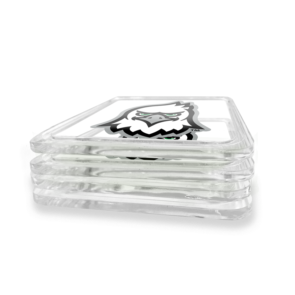 North Dakota Fighting Hawks - North Dakota Mascot Head Drink Coaster