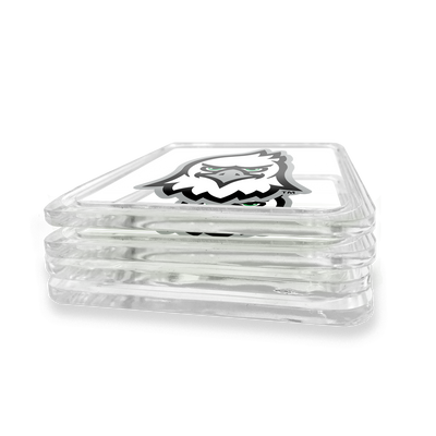 North Dakota Fighting Hawks - North Dakota Mascot Head Drink Coaster