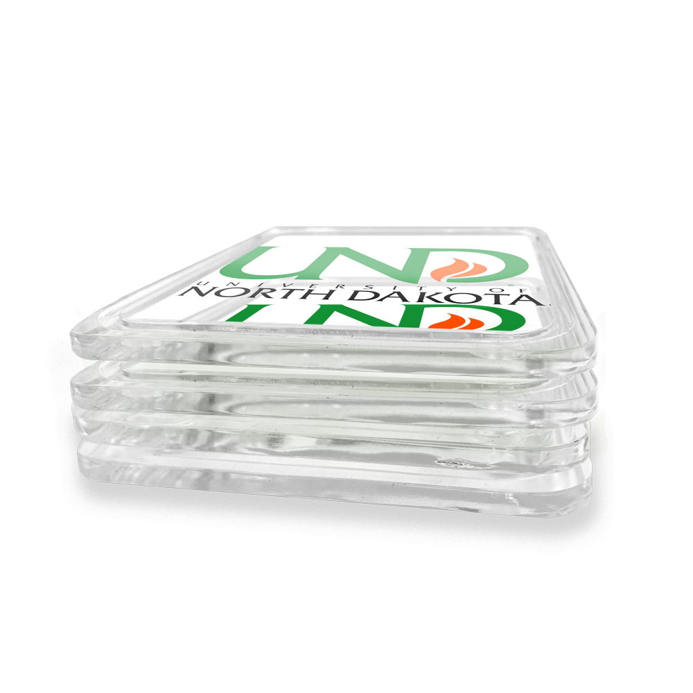 North Dakota Fighting Hawks - University of North Dakota Mark Drink Coaster