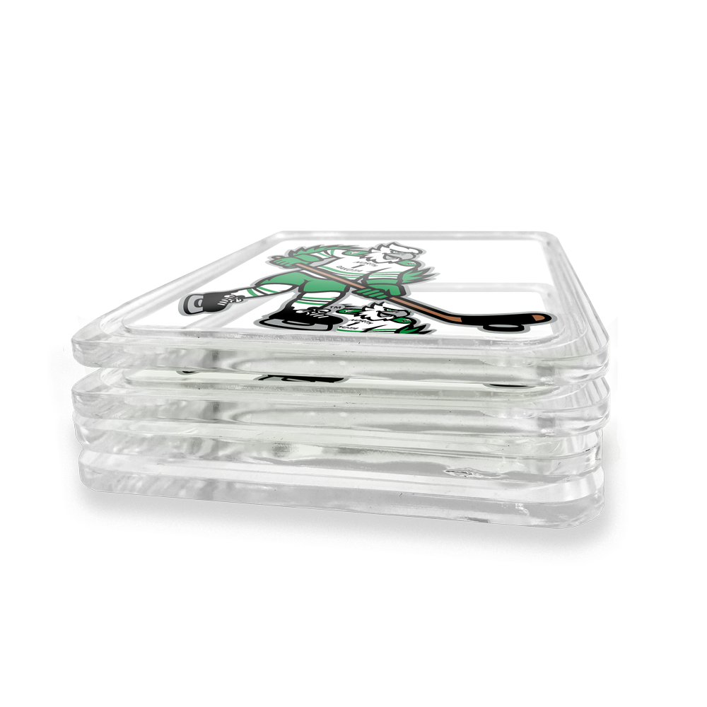 North Dakota Fighting Hawks - North Dakota Hockey Mascot Drink Coaster