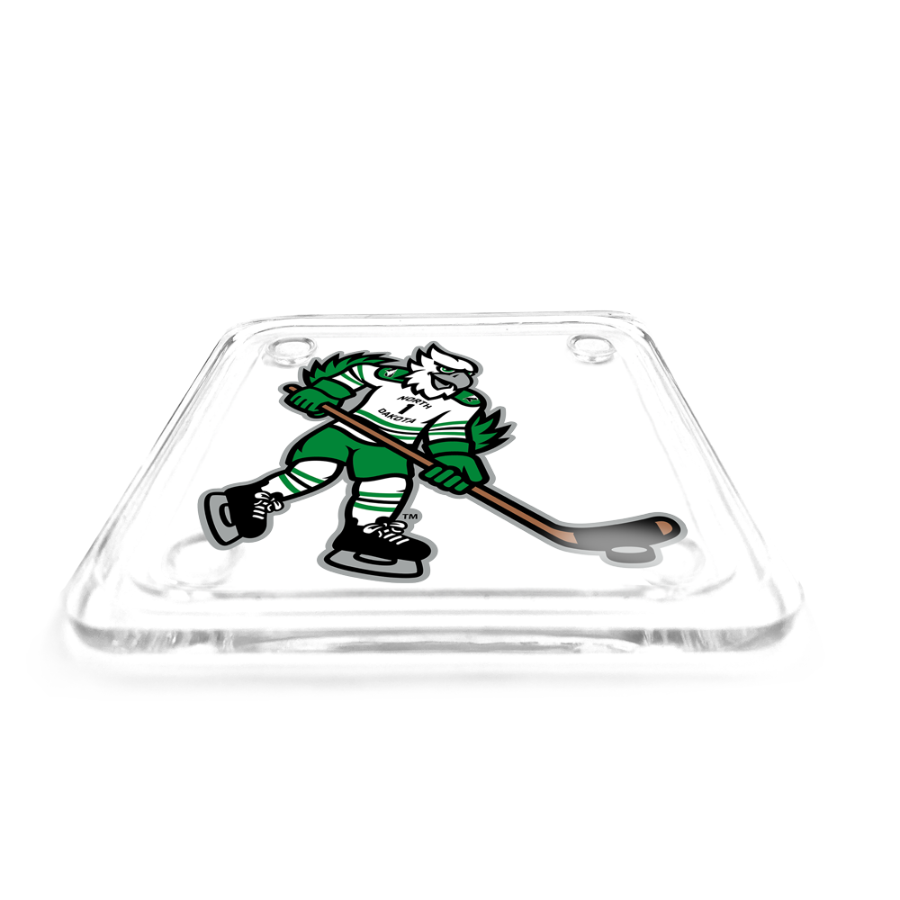 North Dakota Fighting Hawks - North Dakota Hockey Mascot Drink Coaster