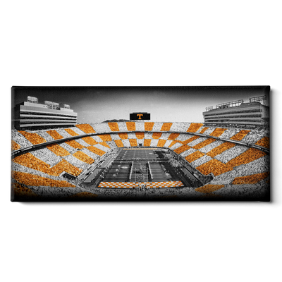 Tennessee Volunteers - Checkerboard Neyland B&W - College Wall Art #Canvas