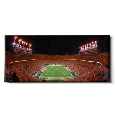 Tennessee Volunteers - Tennessee Lights Panoramic - College Wall Art #Canvas