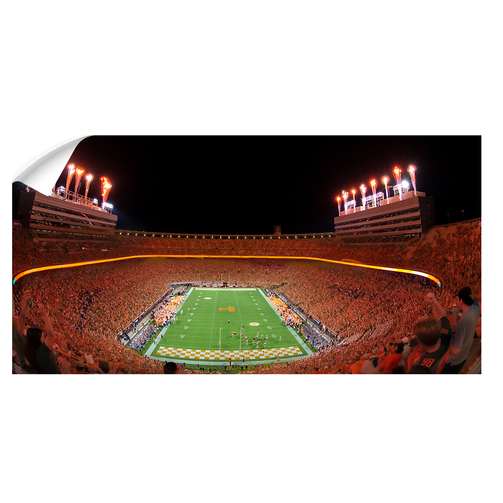 Tennessee Volunteers - Tennessee Lights Panoramic - College Wall Art #Wall Decal