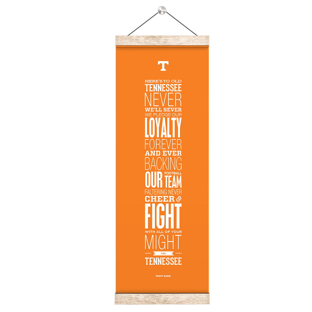 Tennessee Volunteers - Fight Song Orange - College Wall Art #Hanging Canvas