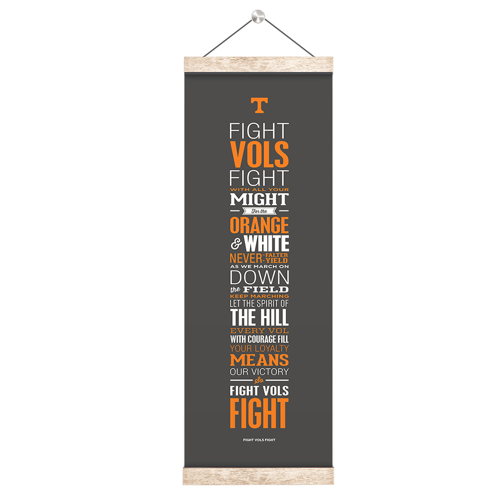 Tennessee Volunteers - Fight Vols Fight Grey - College Wall Art #Hanging Canvas