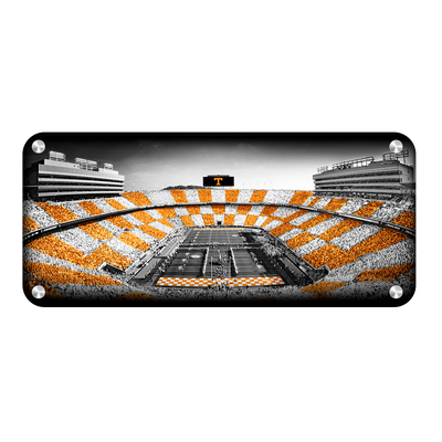 Tennessee Volunteers - Checkerboard Neyland B&W - College Wall Art #Wood