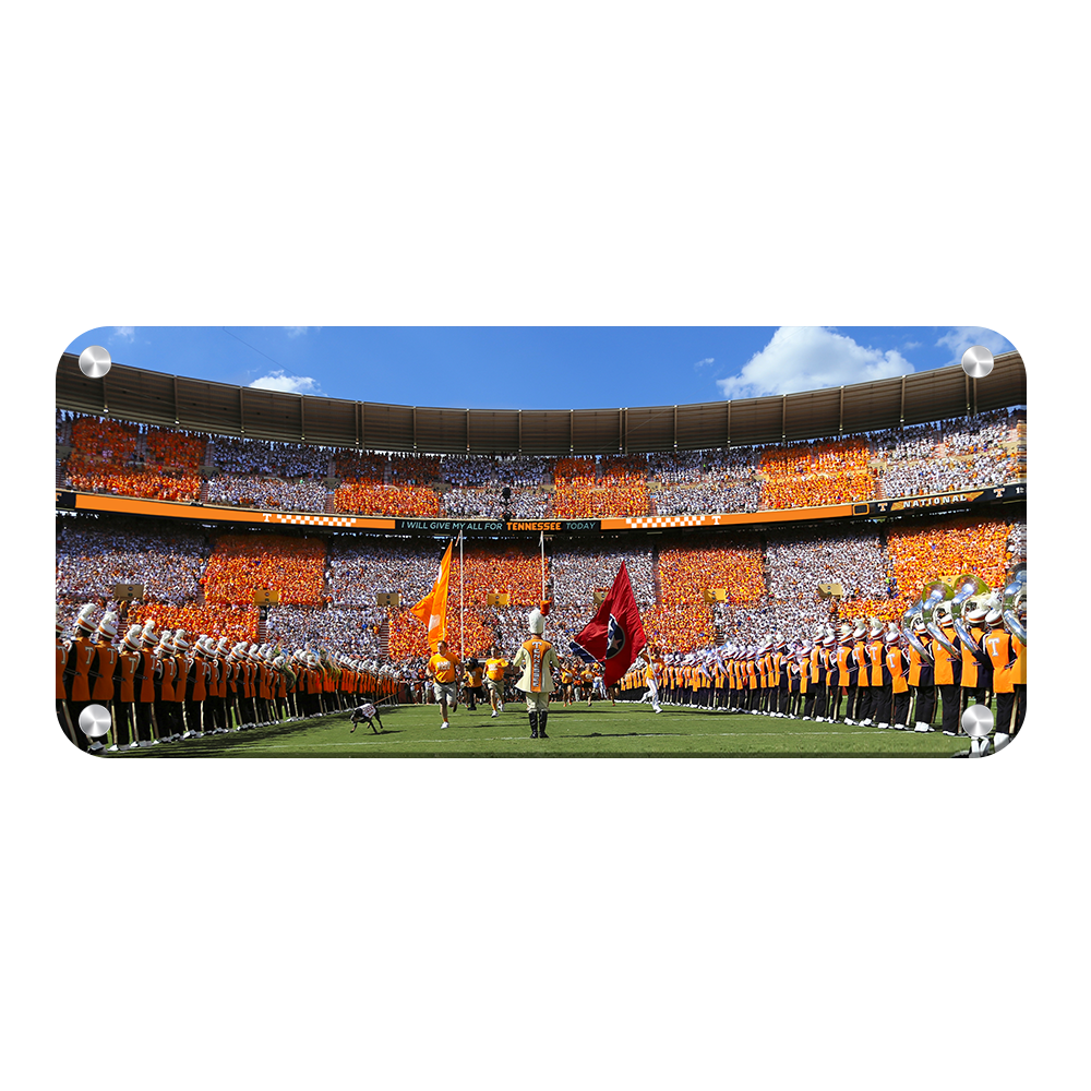 Tennessee Volunteers - Checkerboard Thru the T Pano - College Wall Art #Metal