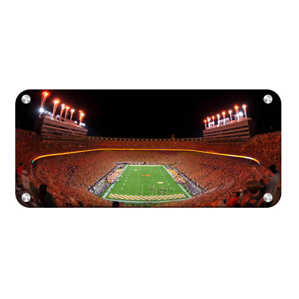 Tennessee Volunteers - Tennessee Lights Panoramic - College Wall Art #Metal