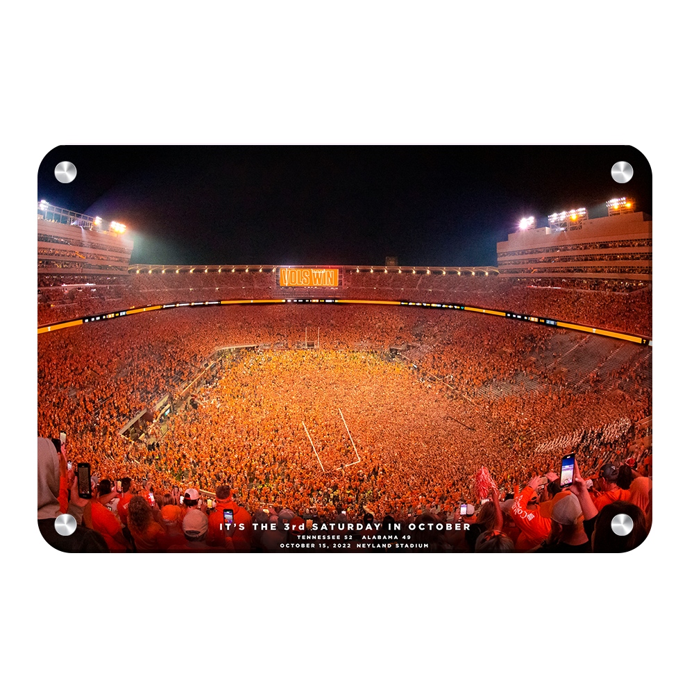 Tennessee Volunteers - Tennessee Storms the Field - College Wall Art #Metal