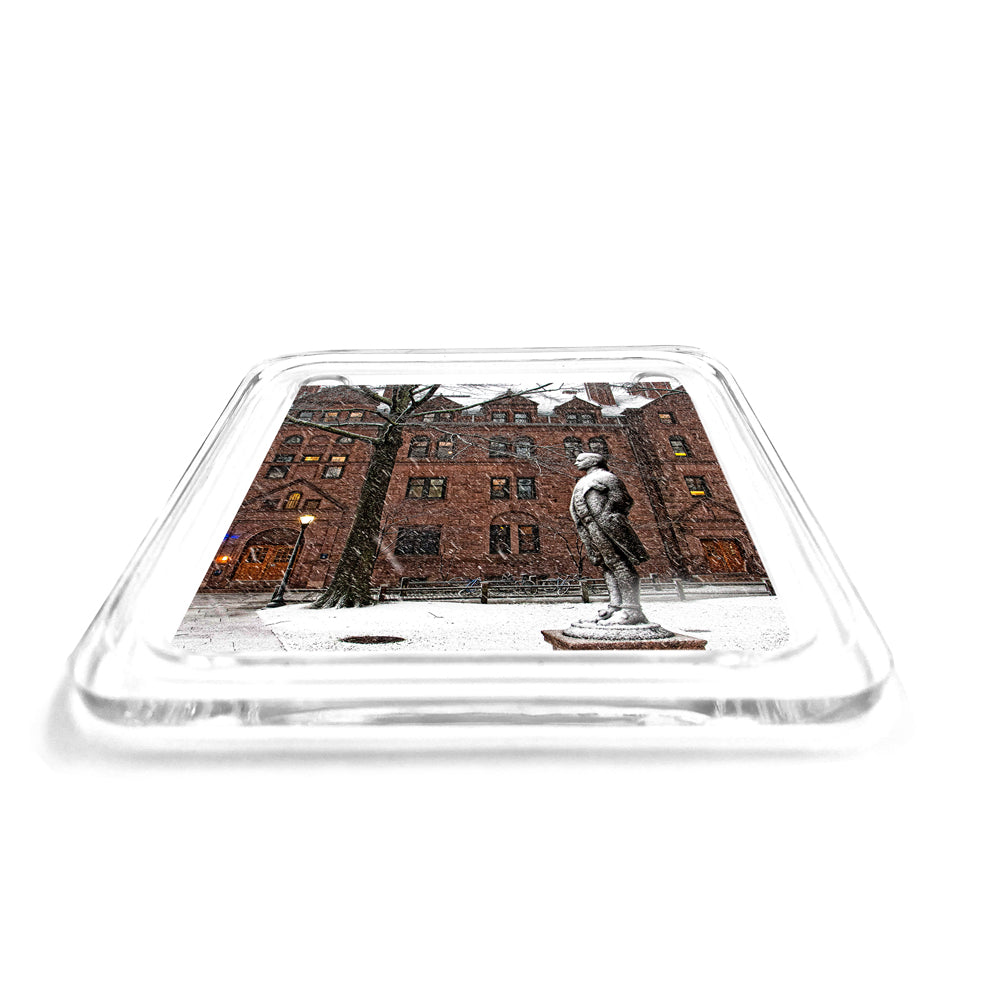 Yale Bulldogs - Snow on the Old Campus Drink Coaster