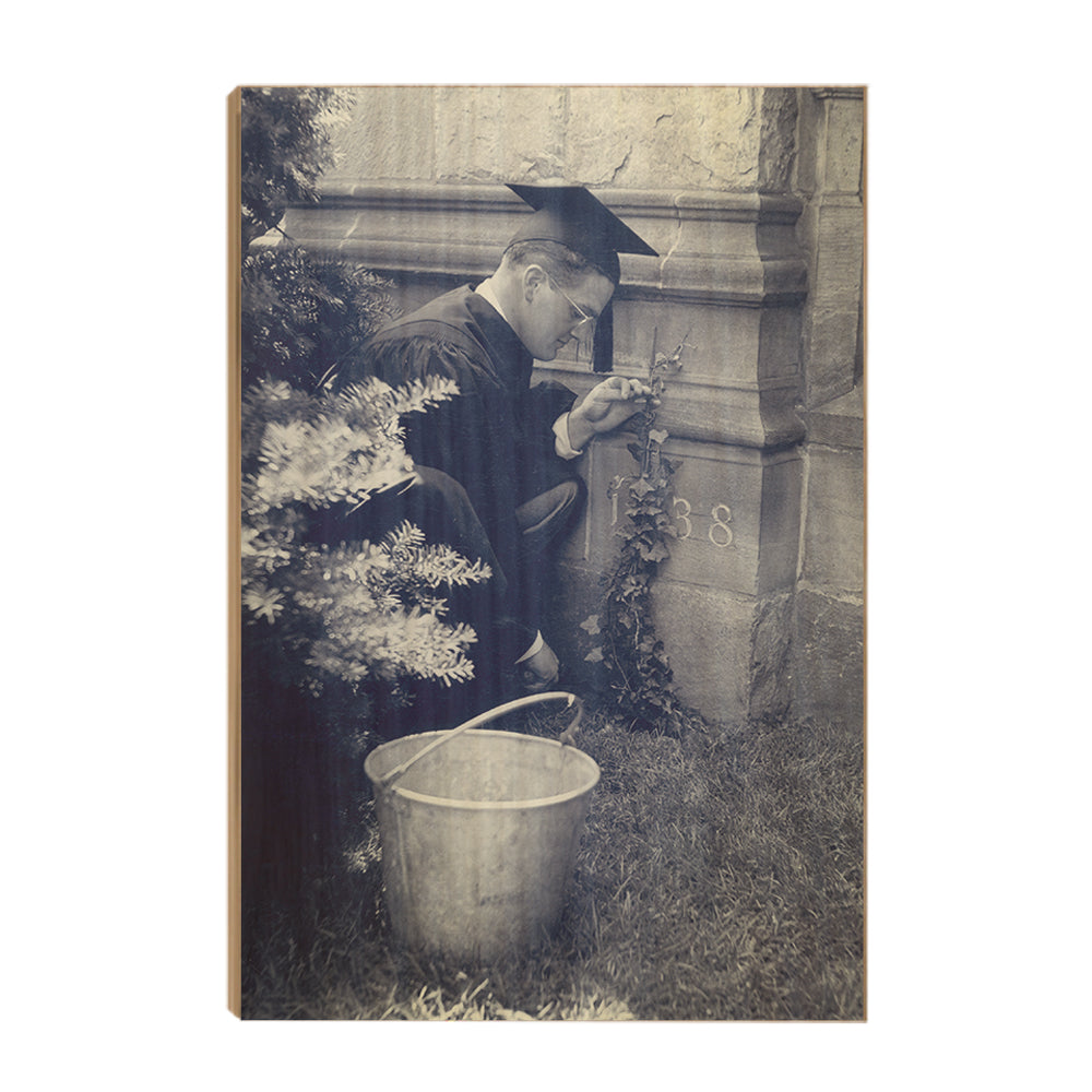 Yale Bulldogs - Vintage Planting the Ivy, 1938 -College Wall Art #Wood