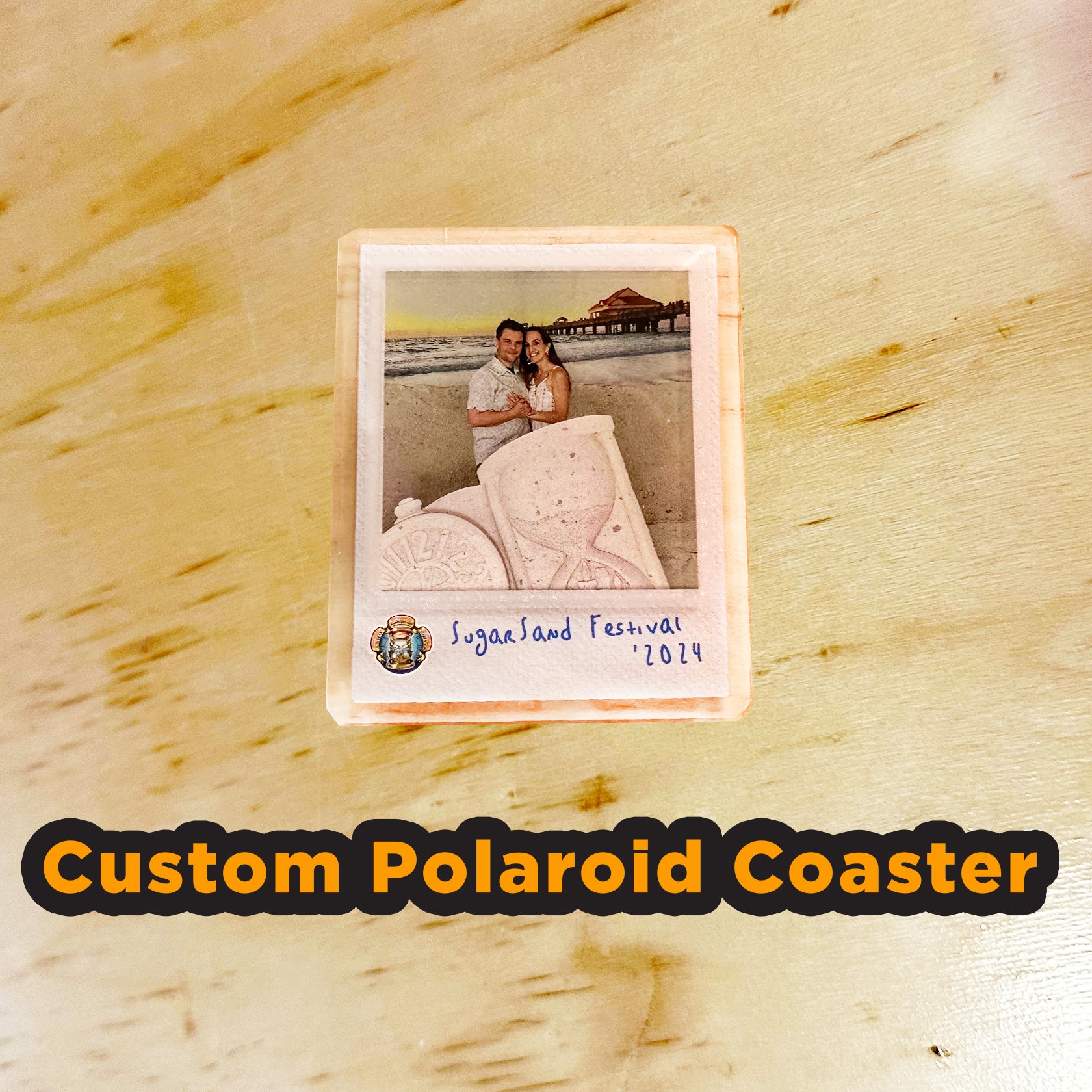 Sugar Sand Festival - Custom Polaroid Coaster