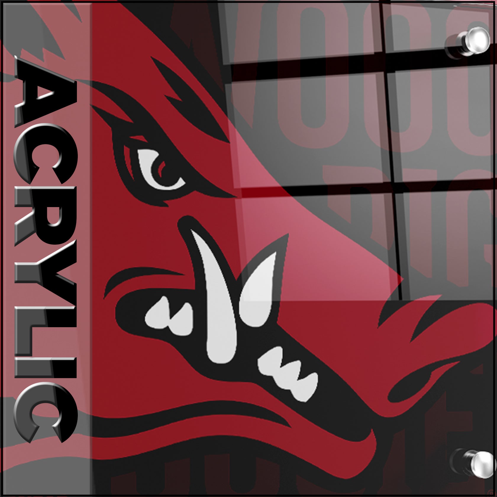 ARKANSAS RAZORBACKS - ACRYLIC