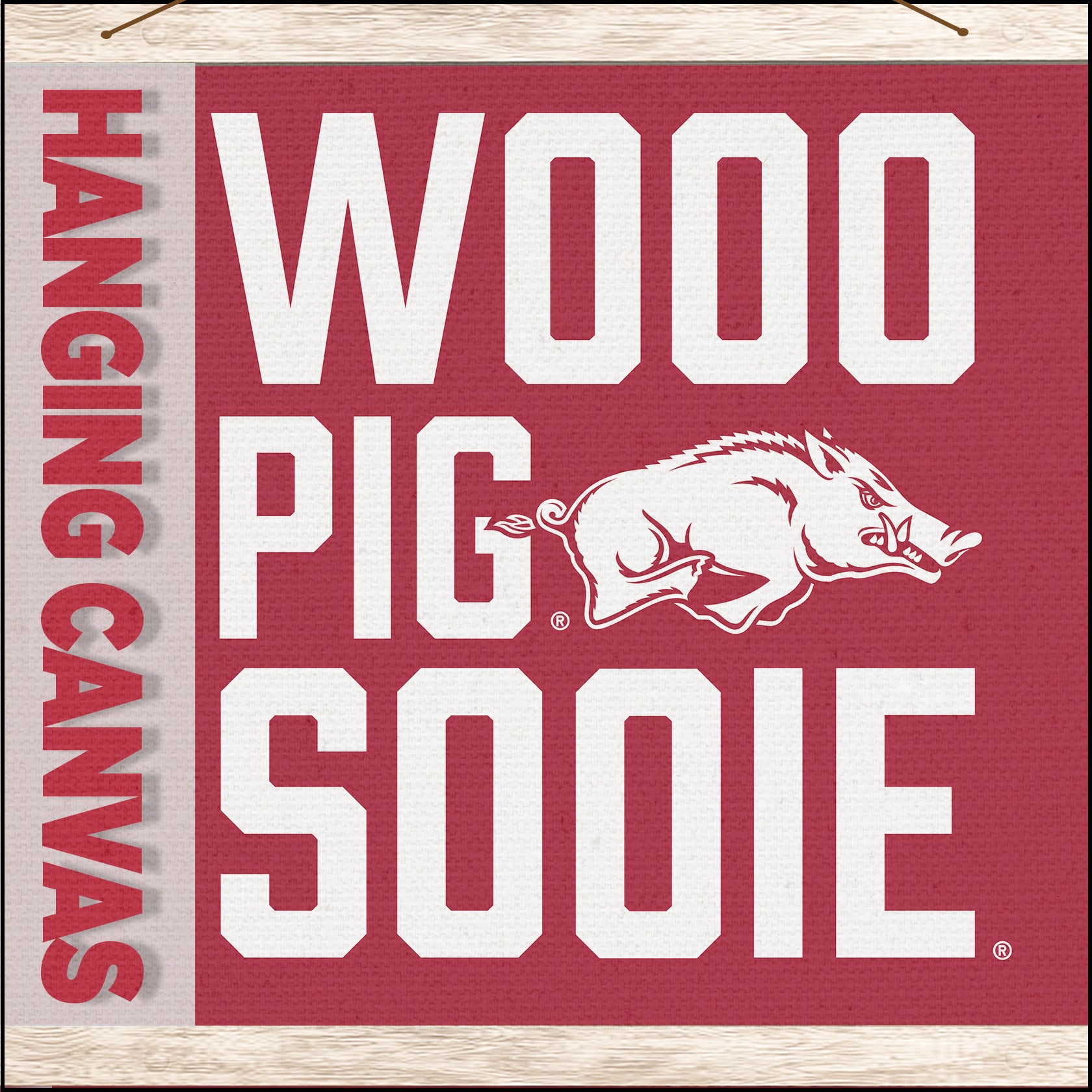 ARKANSAS RAZORBACKS - HANGING CANVAS