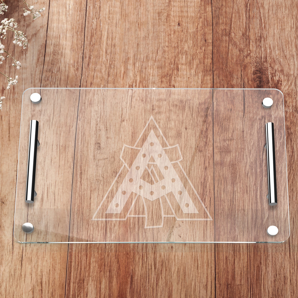 Alpha Gamma Delta - Alpha Gamma Delta Frosted Badge Charcuterie Tray