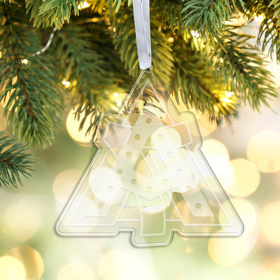 Alpha Gamma Delta - Alpha Gamma Delta Frosted Badge Logo Ornament & Bag Tag