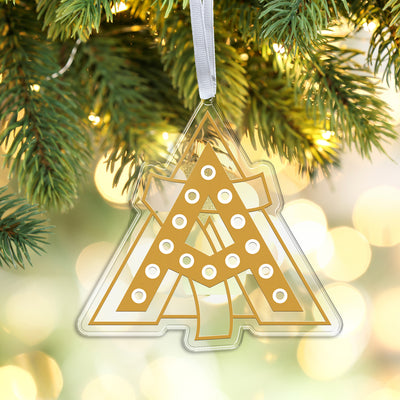 Alpha Gamma Delta - Alpha Gamma Delta Gold Badge Logo Ornament & Bag Tag