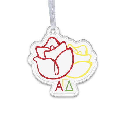 Alpha Gamma Delta - Alpha Gamma Delta Appreciation Rose Logo Ornament & Bag Tag