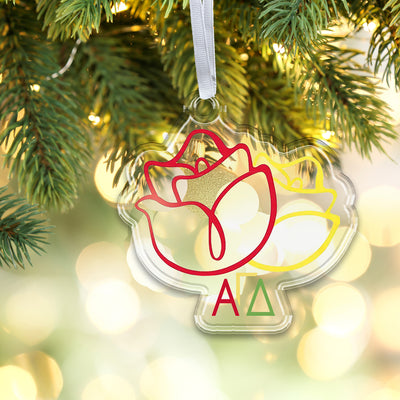 Alpha Gamma Delta - Alpha Gamma Delta Appreciation Rose Logo Ornament & Bag Tag