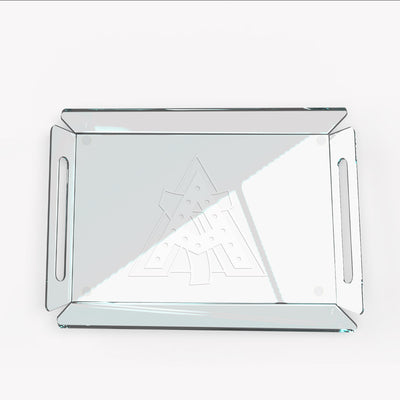 Alpha Gamma Delta - Alpha Gamma Delta Frosted Badge Decorative Serving Tray