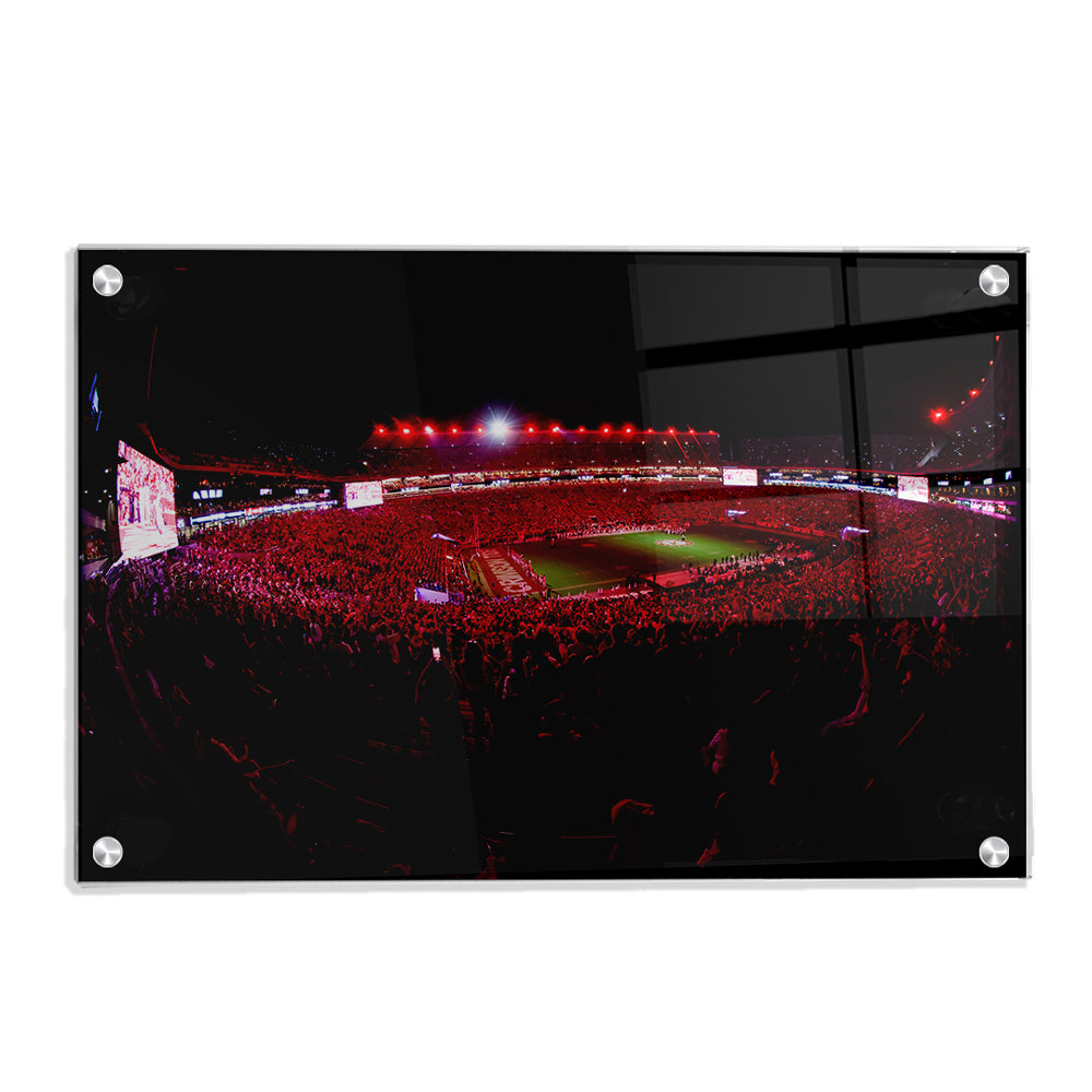 Alabama Crimson Tide - Crimson Lights - College Wall Art #Canvas