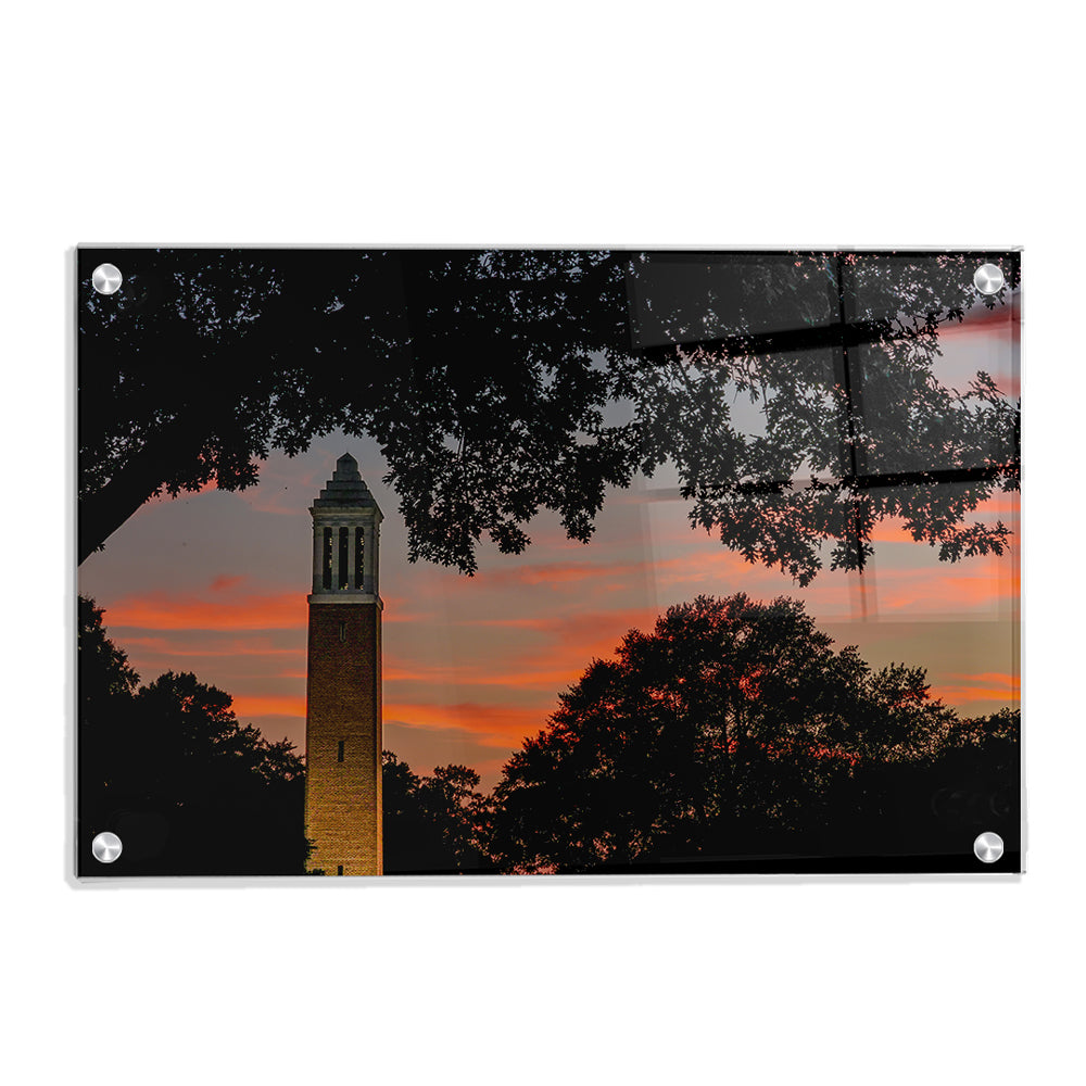 Alabama Crimson Tide - Denny Chimes Sunset - College Wall Art #Canvas