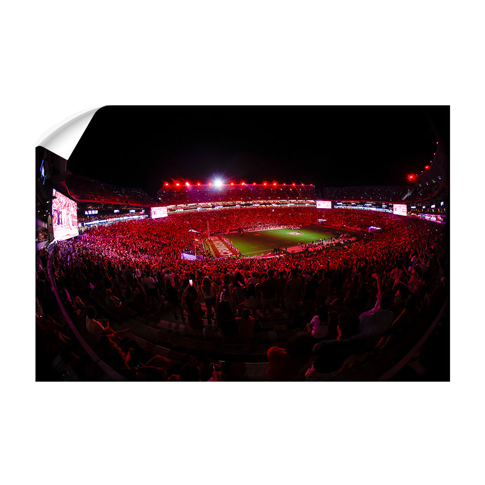 Alabama Crimson Tide - Crimson Lights - College Wall Art #Canvas