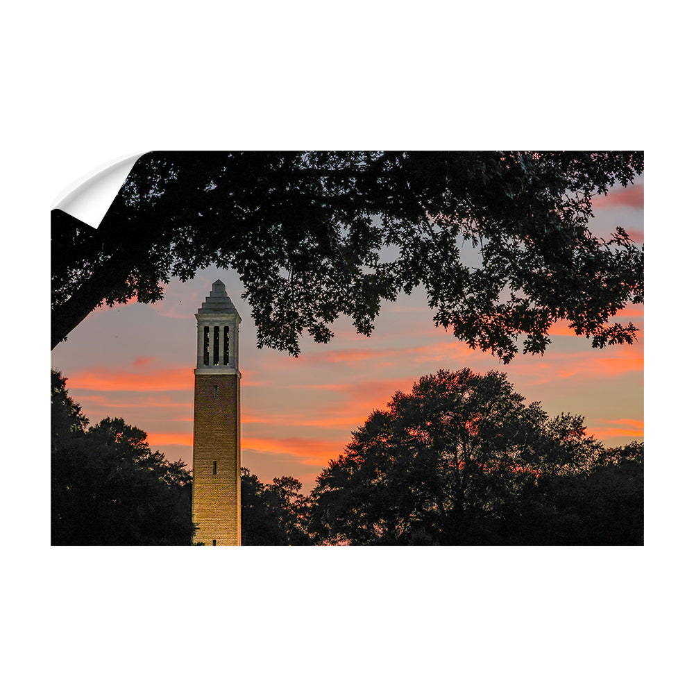 Alabama Crimson Tide - Denny Chimes Sunset - College Wall Art #Canvas